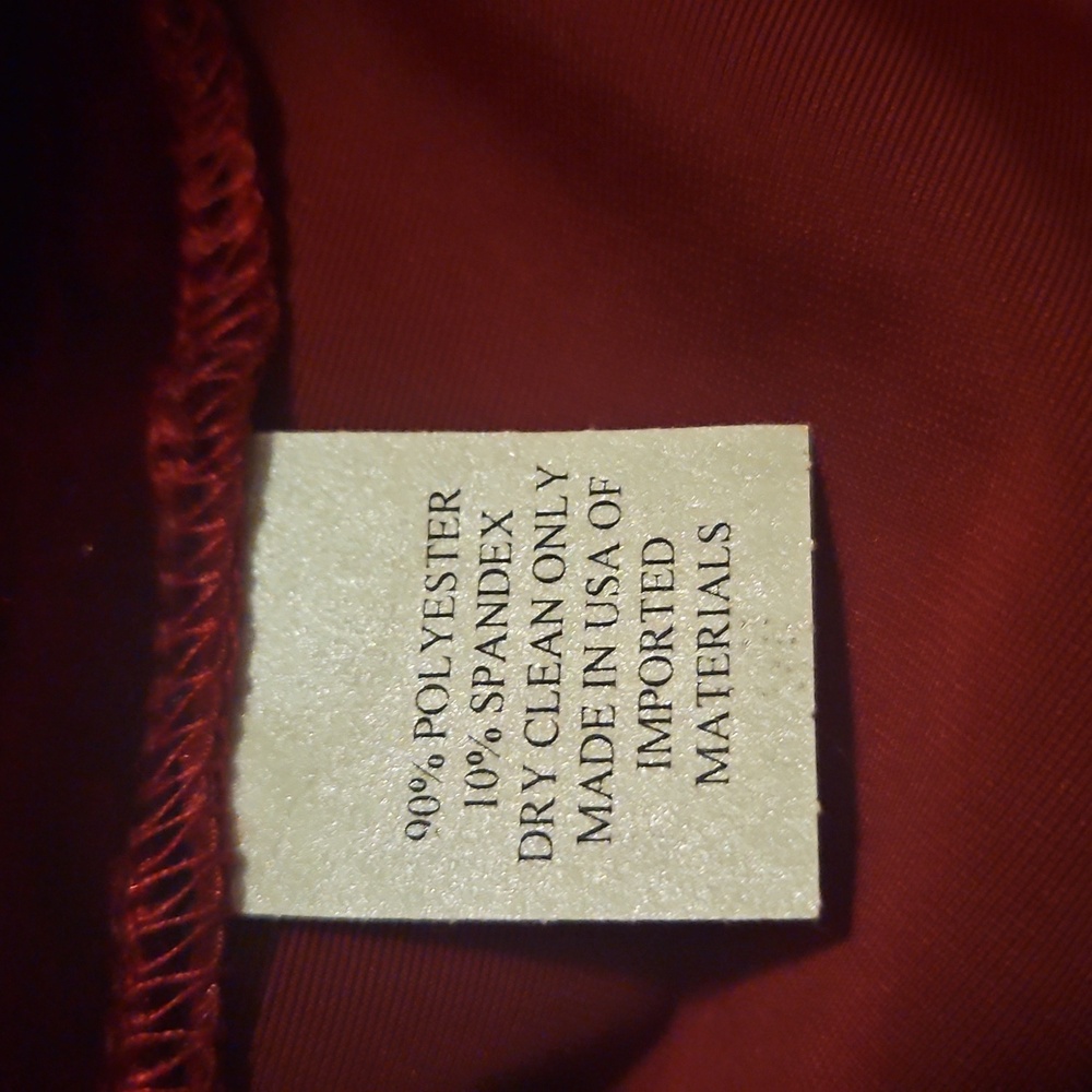 NWT Caroline Rose Velvet Cowl Neck Tunic: Deep Red Made In USA - Picture 8 of 10